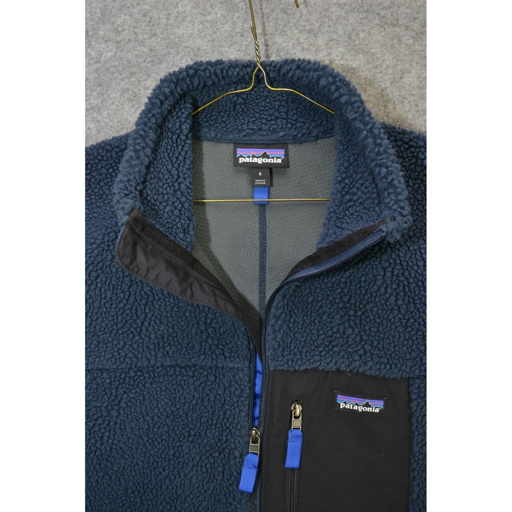Patagonia Classic Retro X Jacket Mens Small Blue Fleece Sherpa Full Zip - Picture 7 of 16